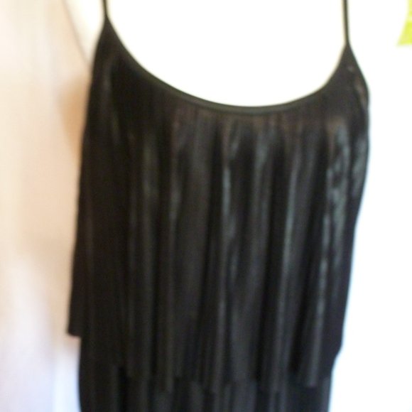 Date Night Black layered top for a full figure - Picture 4 of 10